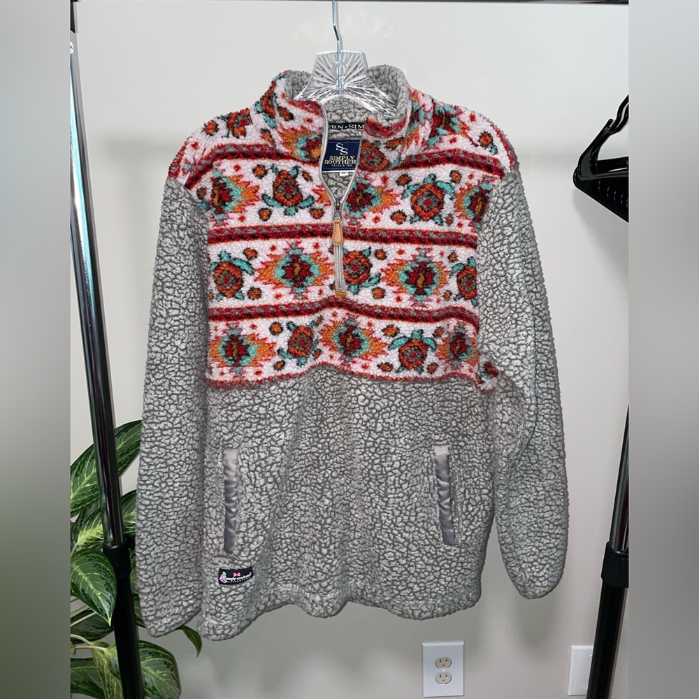 Simply Southern Turtle Fleece Quarter Zip with pockets